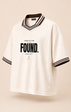 FOUND - Contrast Stripes Polo Collar T-Shirt