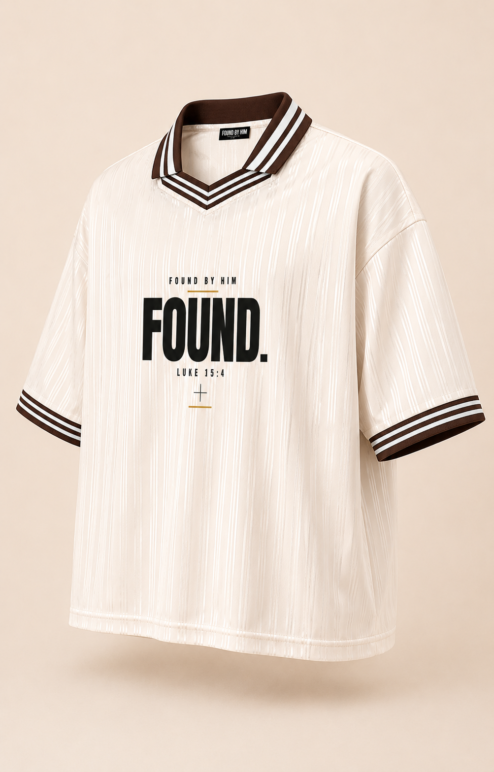FOUND - Contrast Stripes Polo Collar T-Shirt