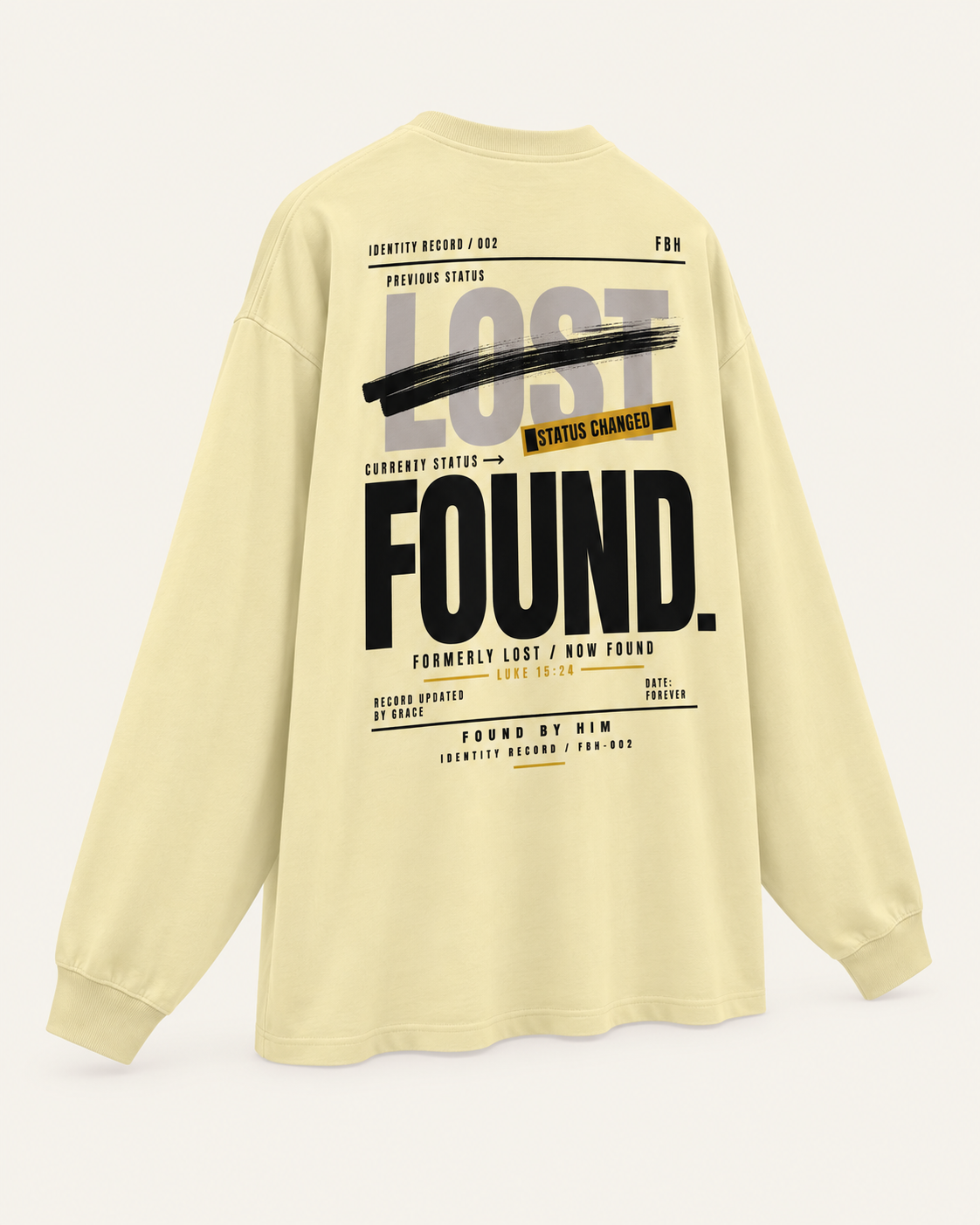 FOUND - Oversized Unisex Long Sleeve T-Shirt