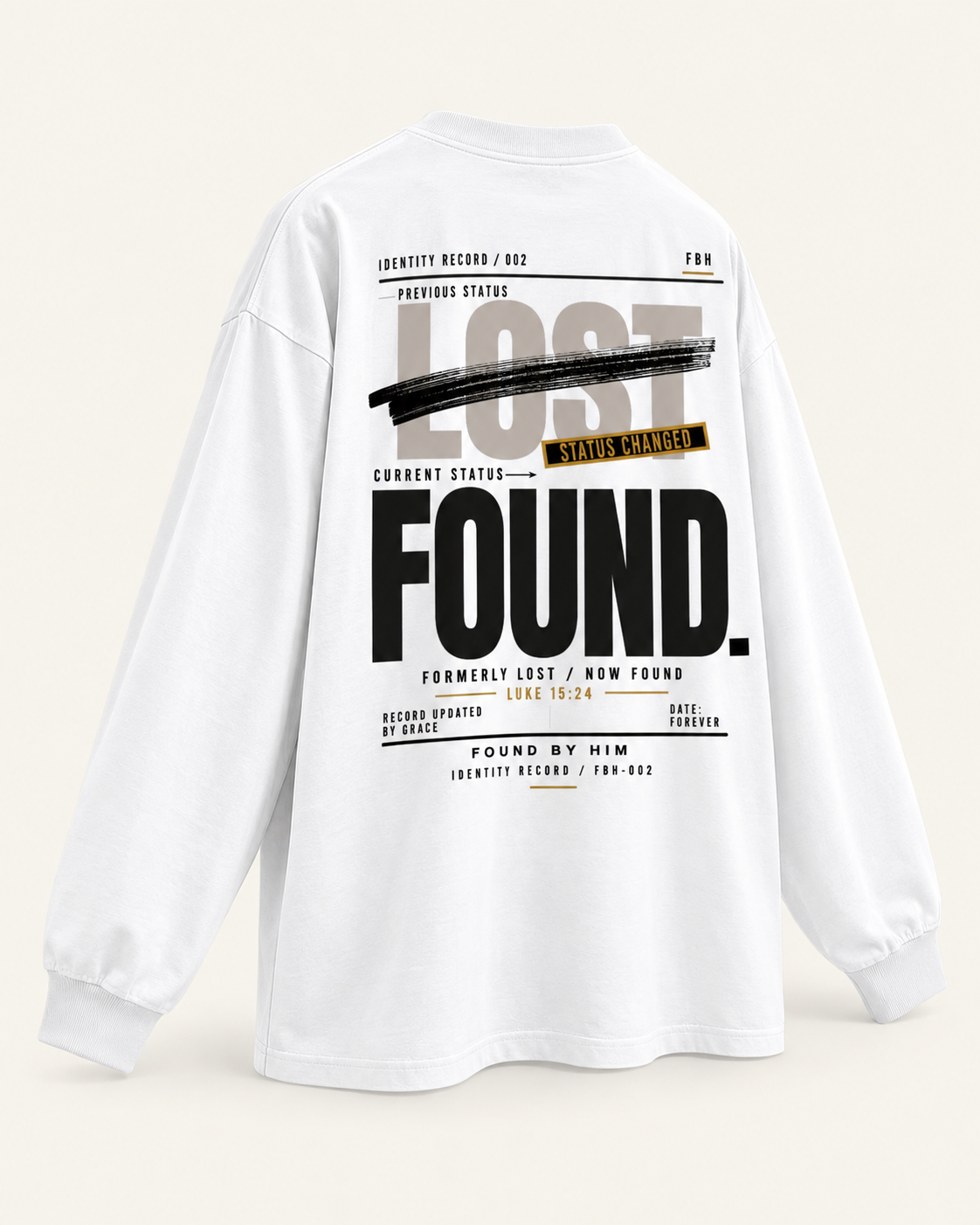 FOUND - Oversized Unisex Long Sleeve T-Shirt