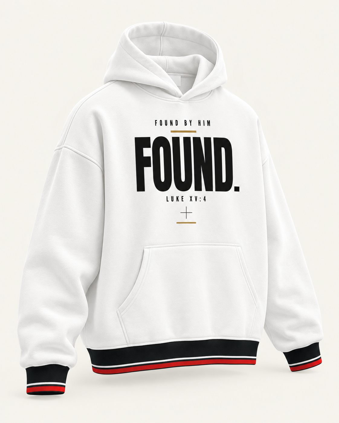 FOUND - Unisex Oversized Color Block Fleece Hoodie