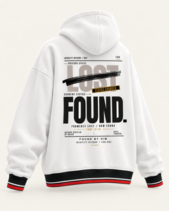 FOUND - Unisex Oversized Color Block Fleece Hoodie