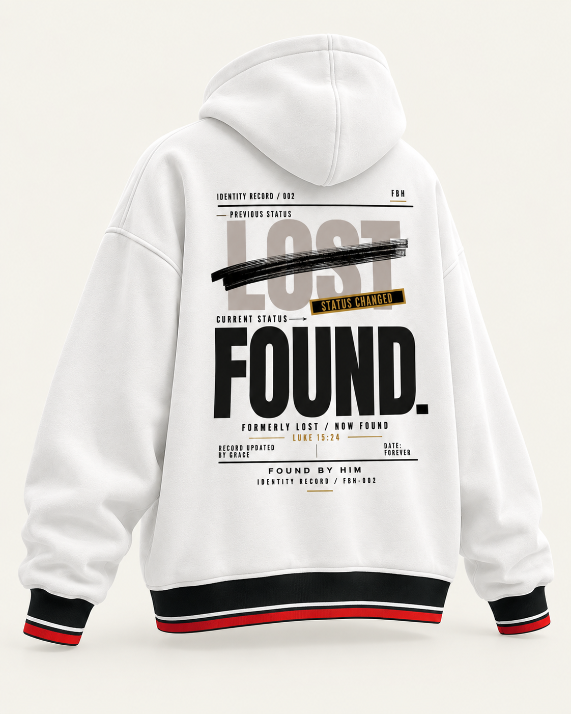 FOUND - Unisex Oversized Color Block Fleece Hoodie