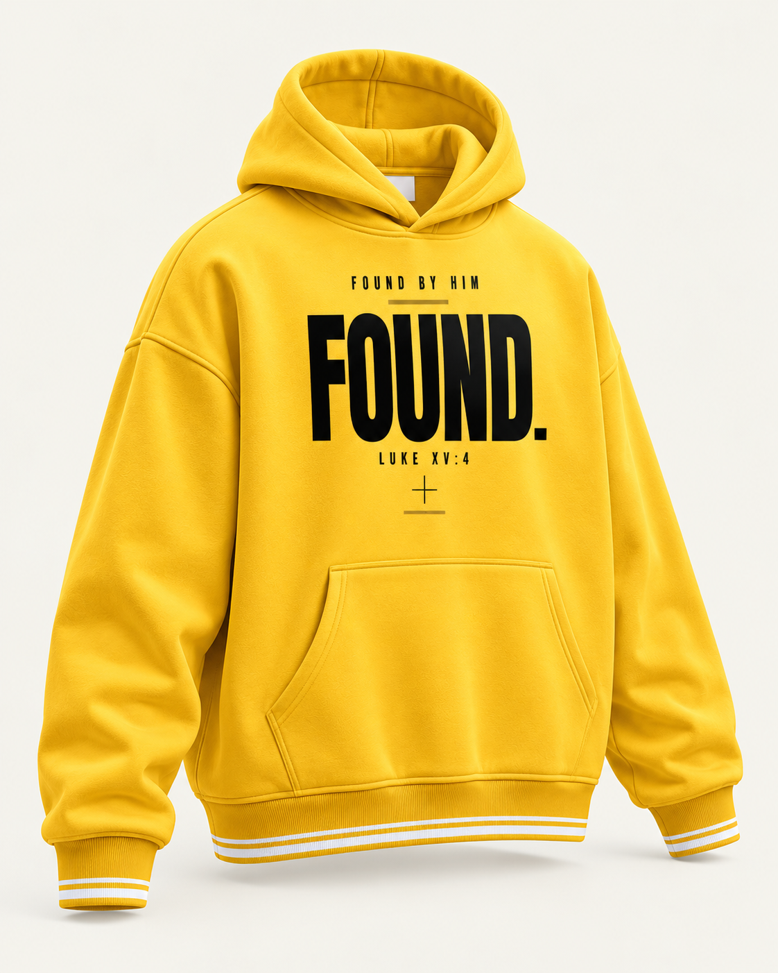 FOUND - Unisex Oversized Color Block Fleece Hoodie