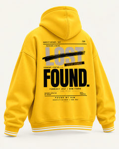 FOUND - Unisex Oversized Color Block Fleece Hoodie