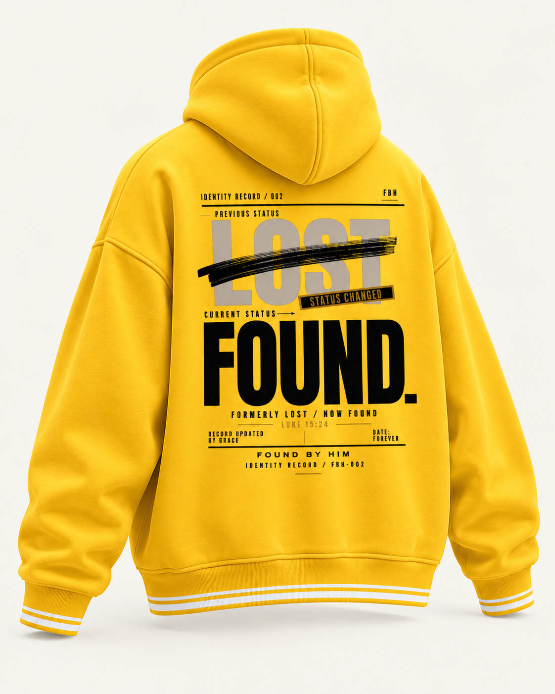 FOUND - Unisex Oversized Color Block Fleece Hoodie