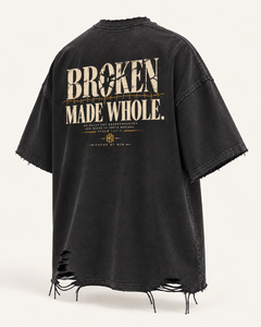 MADE WHOLE - Snow Washed Raw-Hem Tee