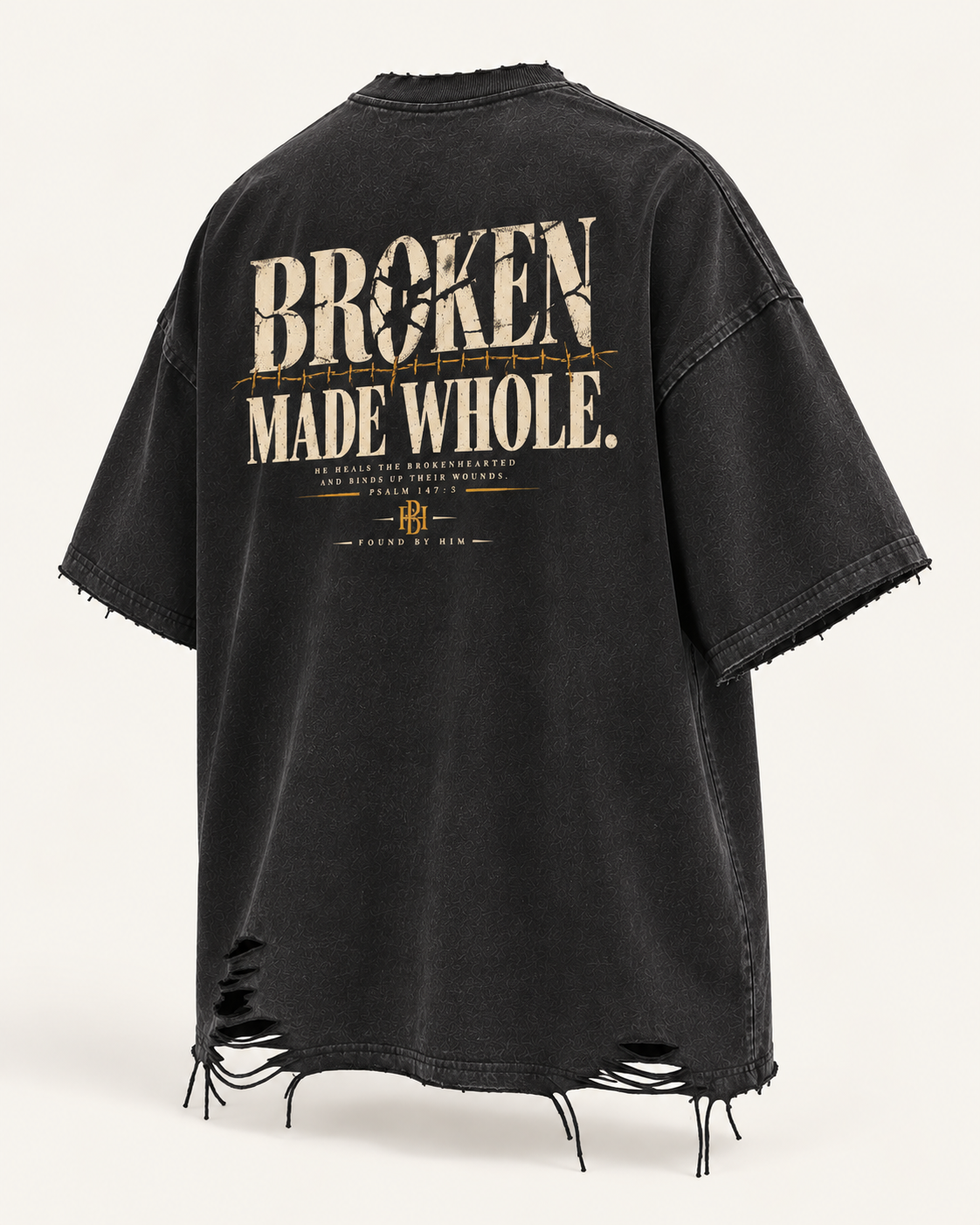 MADE WHOLE - Snow Washed Raw-Hem Tee