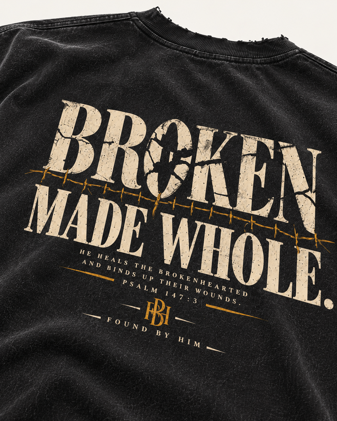 MADE WHOLE - Snow Washed Raw-Hem Tee