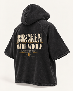 MADE WHOLE - Snow Washed Hooded Boxy T-Shirt