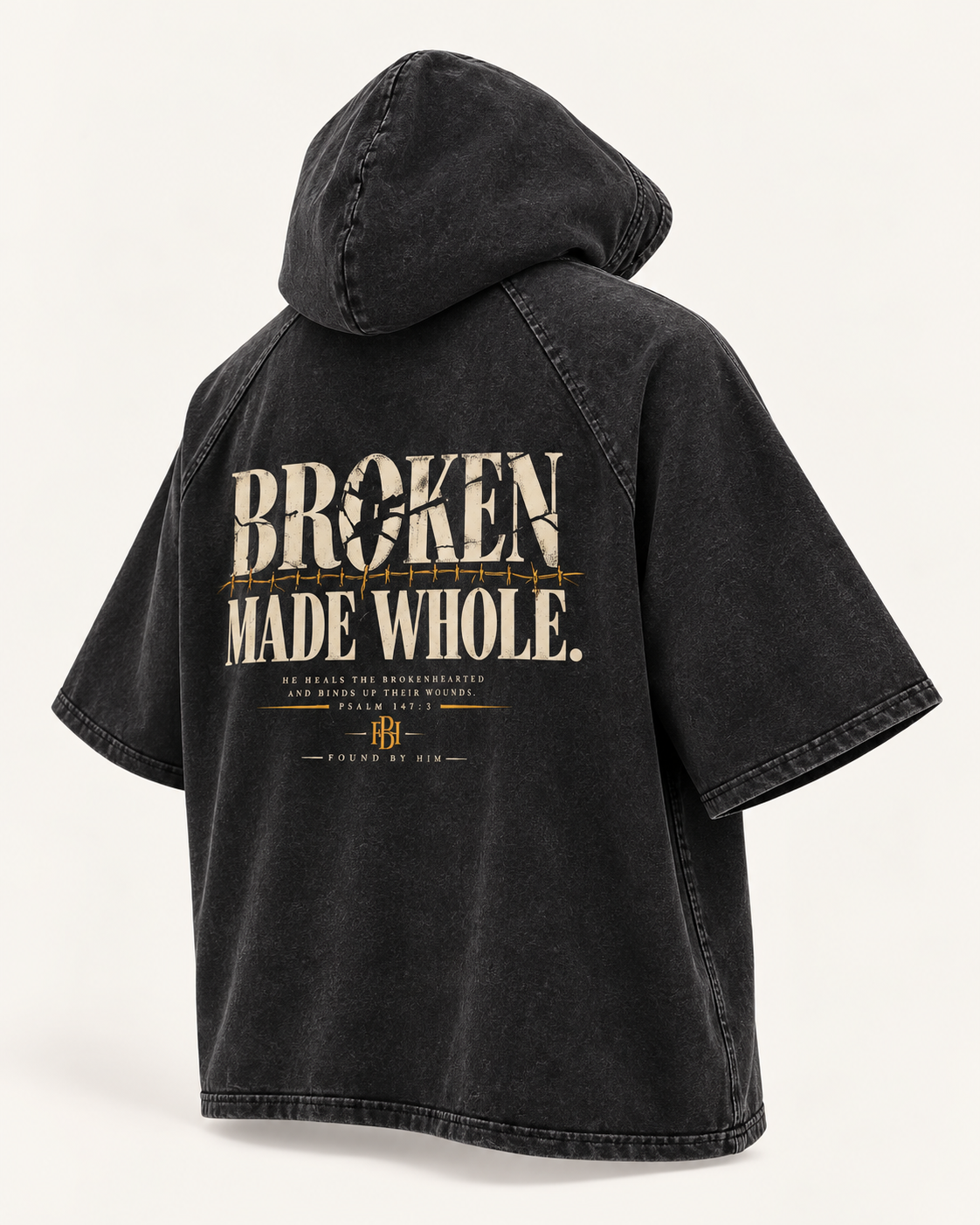 MADE WHOLE - Snow Washed Hooded Boxy T-Shirt