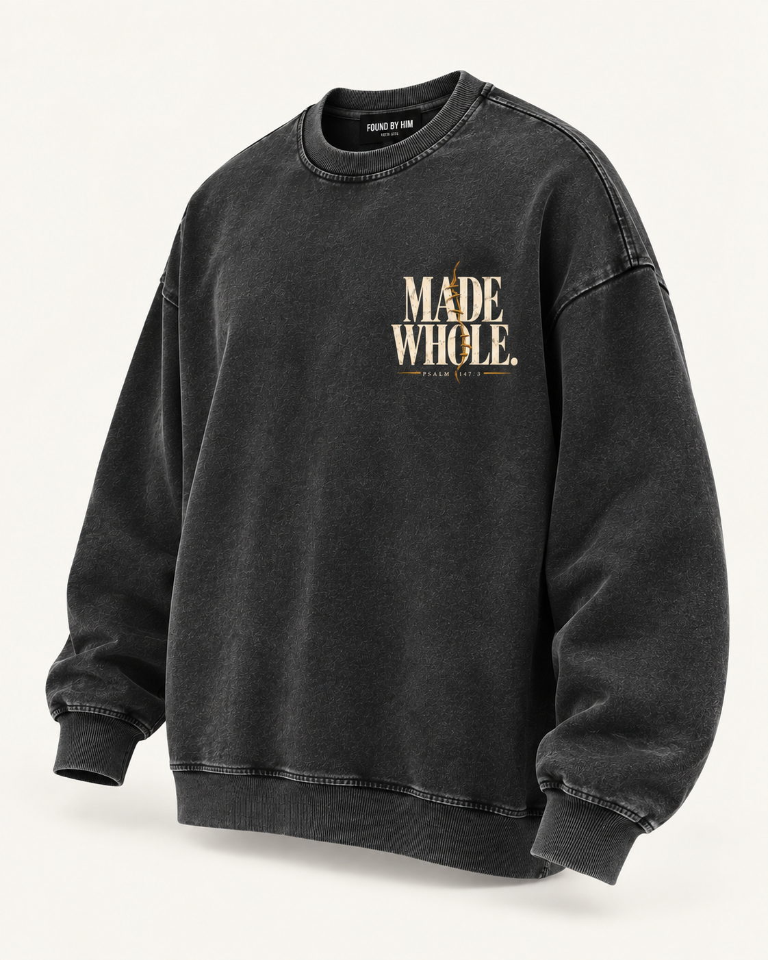 MADE WHOLE - Snow Wash Oversized Crewneck Sweatshirt