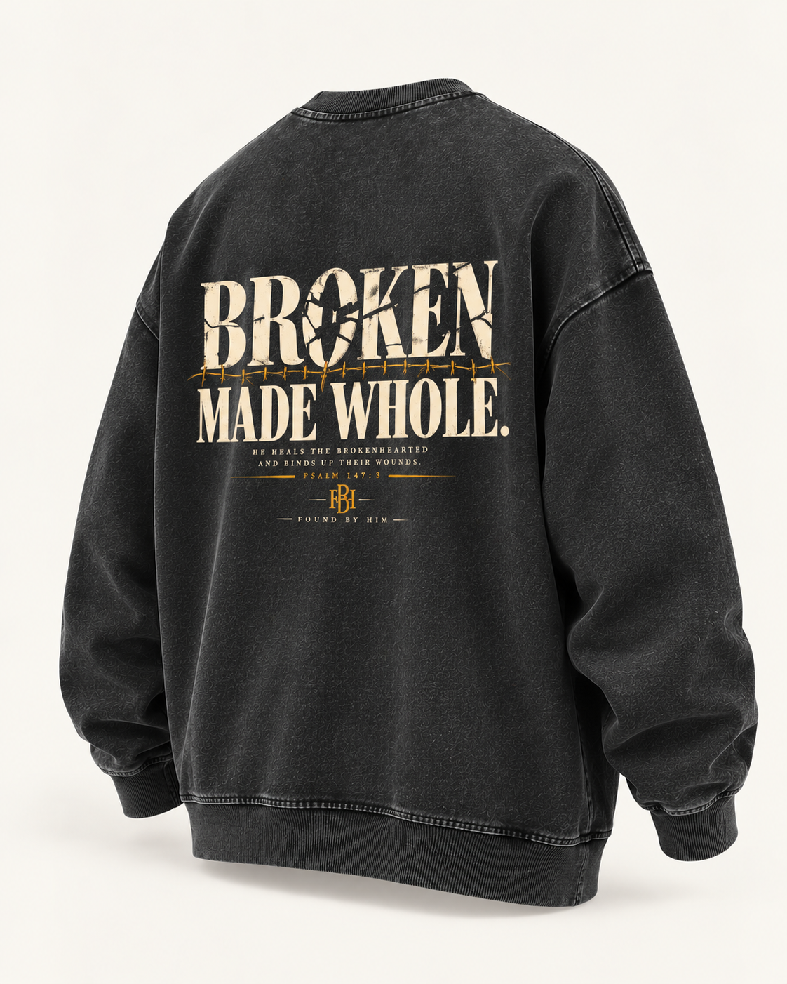 MADE WHOLE - Snow Wash Oversized Crewneck Sweatshirt