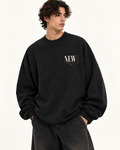 NEW CREATION - Knitted Round Neck Oversize Sweatshirt