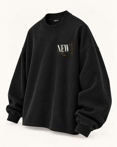 NEW CREATION - Knitted Round Neck Oversize Sweatshirt