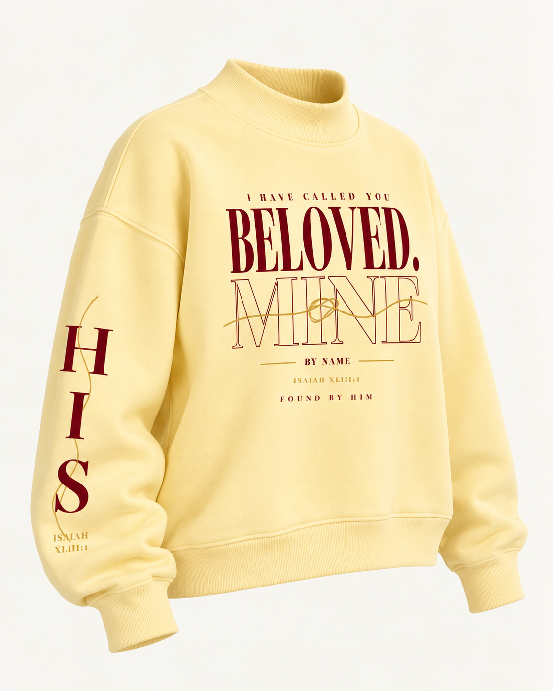 BELOVED - Women Essential Fleece Mock-Neck Crew Sweatshirt
