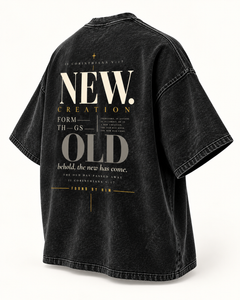 NEW CREATION - Snow Washed Oversized Cotton T-Shirt