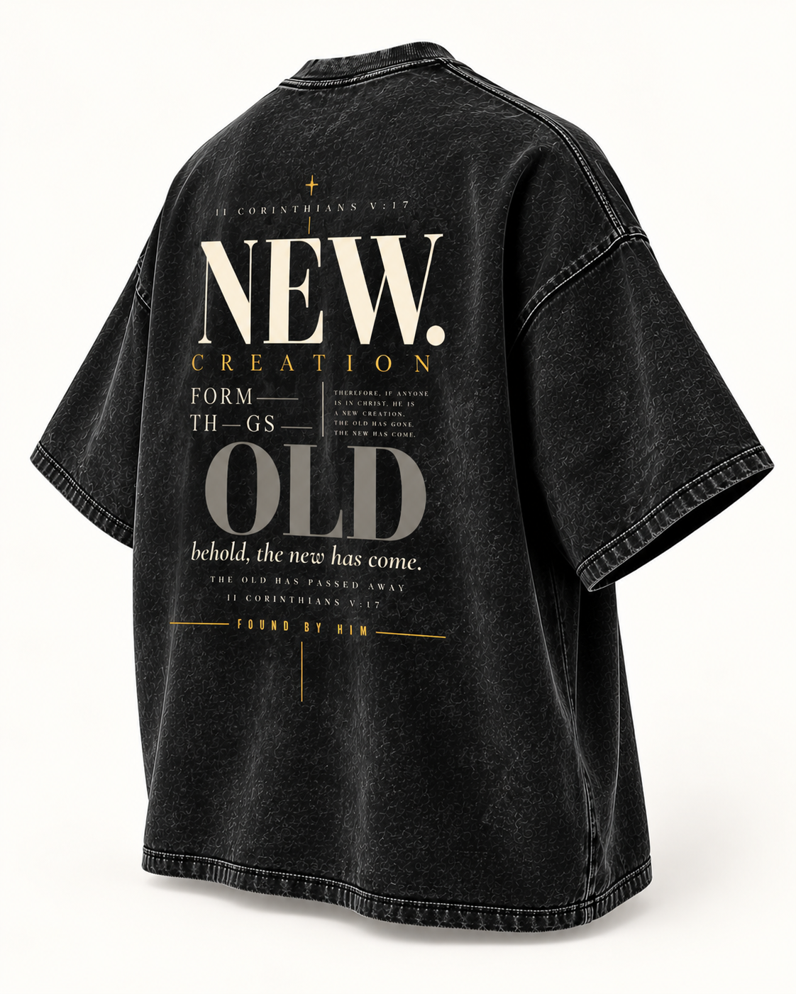 NEW CREATION - Snow Washed Oversized Cotton T-Shirt