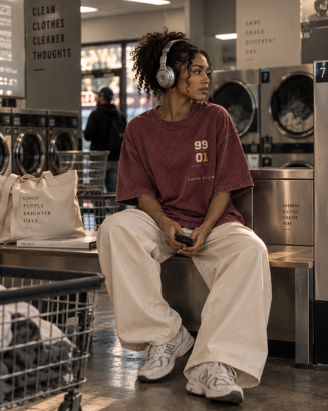 THE ONE - Snow Washed Oversized Tee