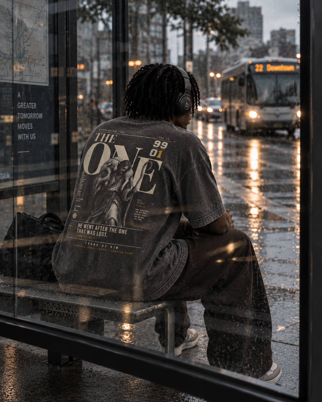 THE ONE - Snow Washed Oversized Tee