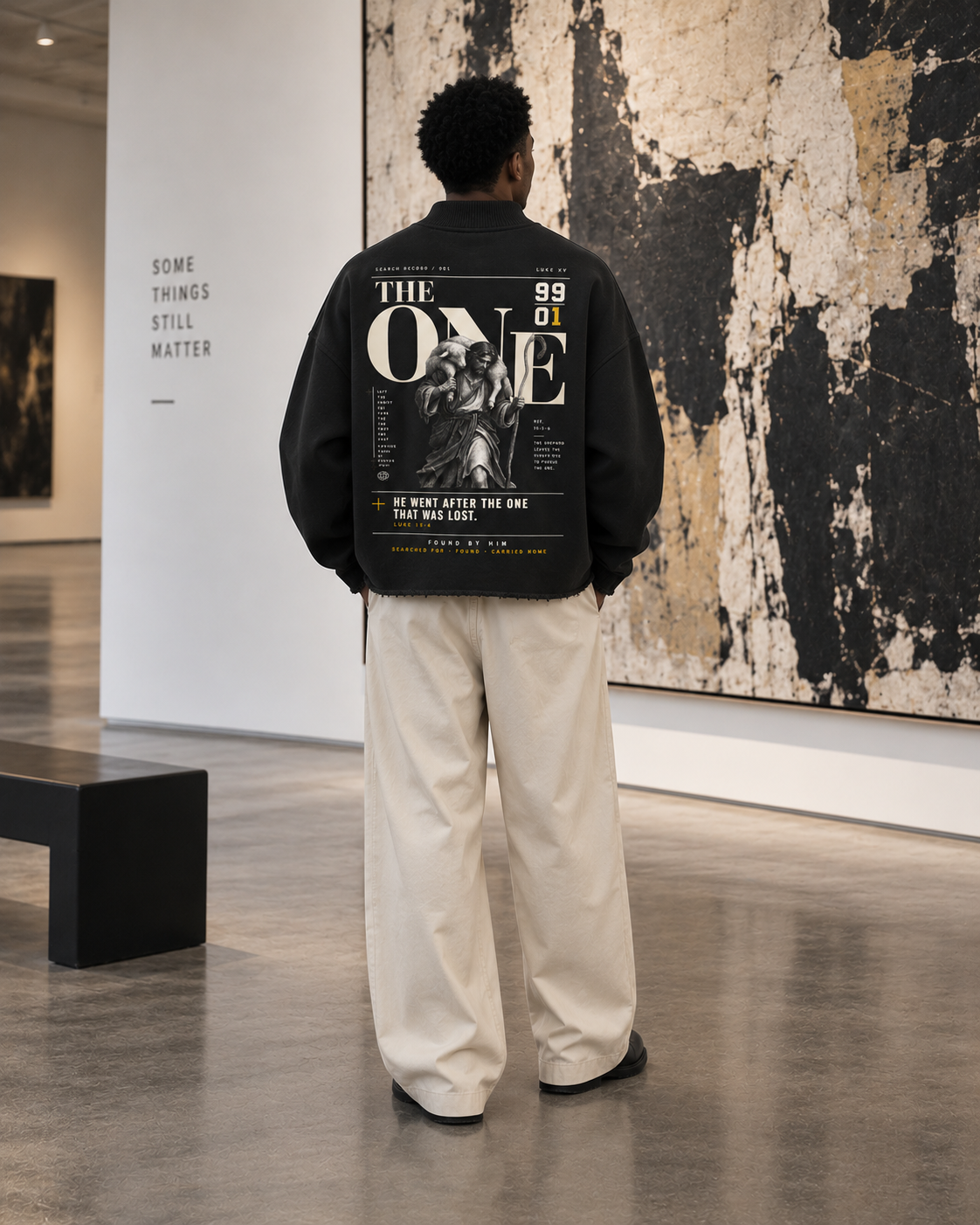 THE ONE - Unisex Mock Neck Raw Edge Boxy Sweatshirt