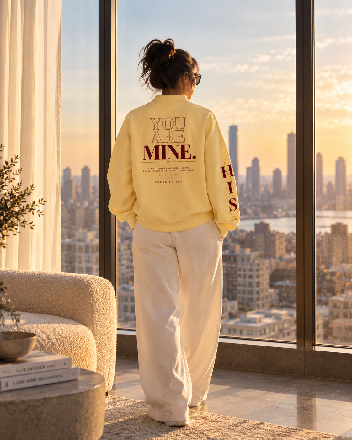 BELOVED - Women Essential Fleece Mock-Neck Crew Sweatshirt
