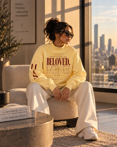 BELOVED - Women Essential Fleece Mock-Neck Crew Sweatshirt
