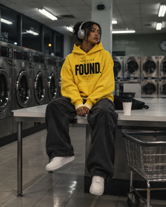 FOUND - Unisex Oversized Color Block Fleece Hoodie