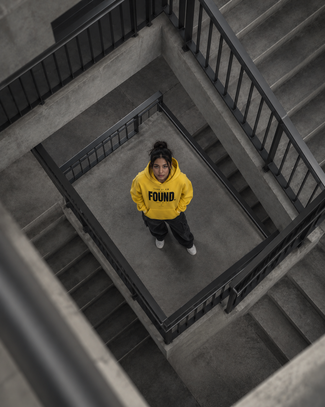 FOUND - Unisex Oversized Color Block Fleece Hoodie