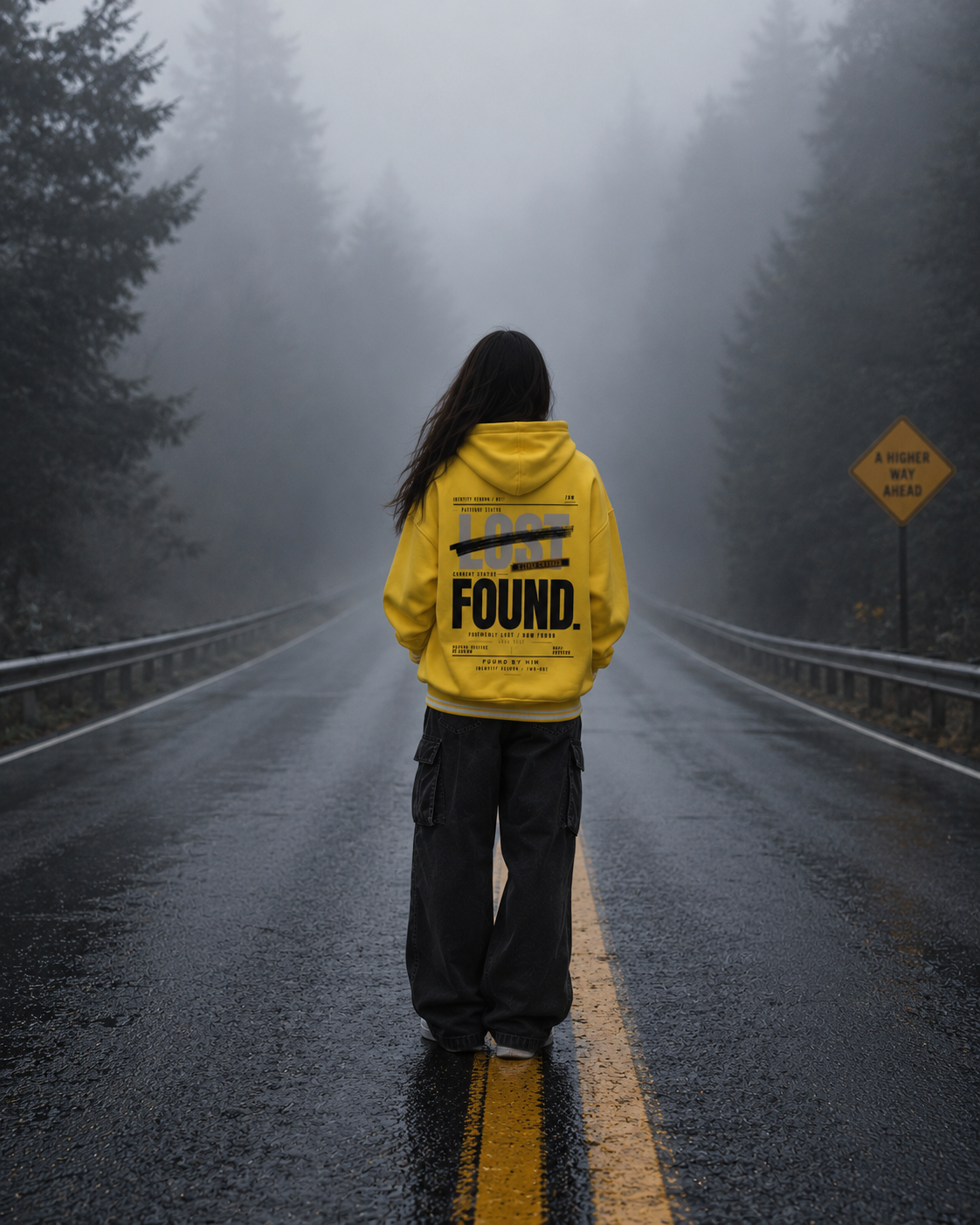FOUND - Unisex Oversized Color Block Fleece Hoodie