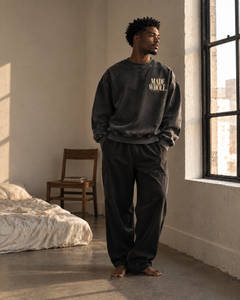MADE WHOLE - Snow Wash Oversized Crewneck Sweatshirt