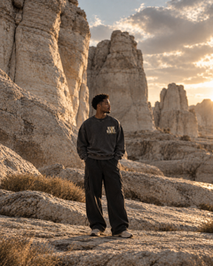 MADE WHOLE - Snow Wash Oversized Crewneck Sweatshirt