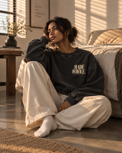 MADE WHOLE - Snow Wash Oversized Crewneck Sweatshirt