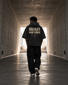 MADE WHOLE - Snow Washed Hooded Boxy T-Shirt