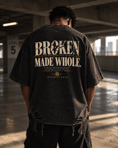 MADE WHOLE - Snow Washed Raw-Hem Tee